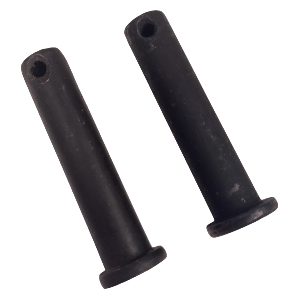 Order a A pair of tiller tine pins to suit the TP700 tiller rotavator. These pins are made of hardened steel.
